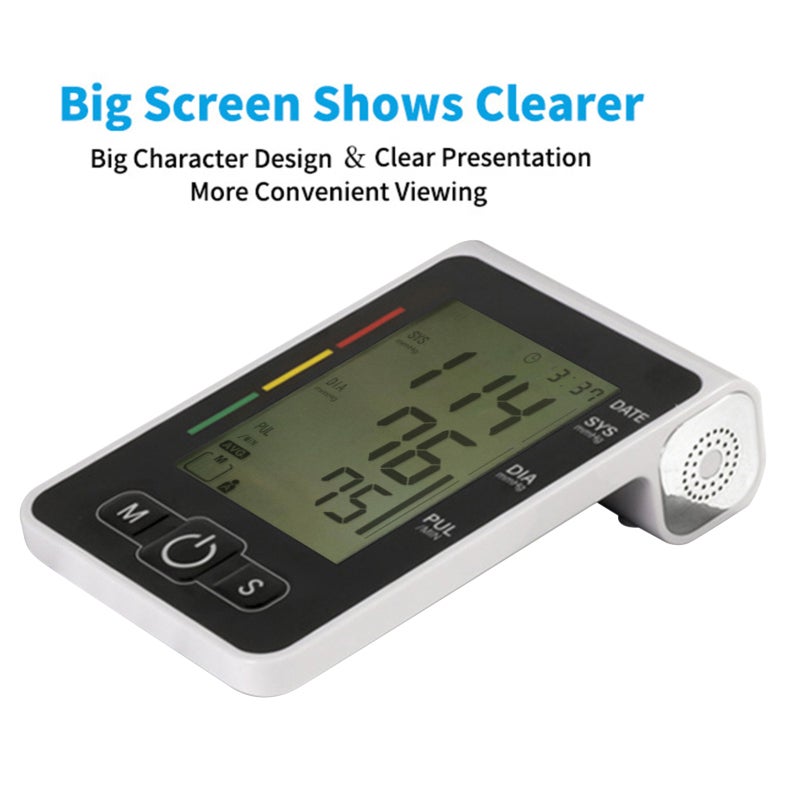 Electronic Blood-Pressure Monitor - High-Accuracy Oscillographic Measurement Large HD LCD Display Voice Broadcast for Home Daily Health Monitoring - Image 5