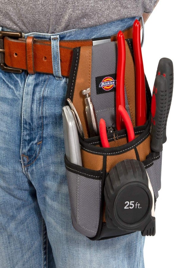 Dickies 4-Pocket Rigid Tool Pouch with Tape Clip, Universal-fit Steel Clip for Tool Belt, Tunnel Loop - Image 4