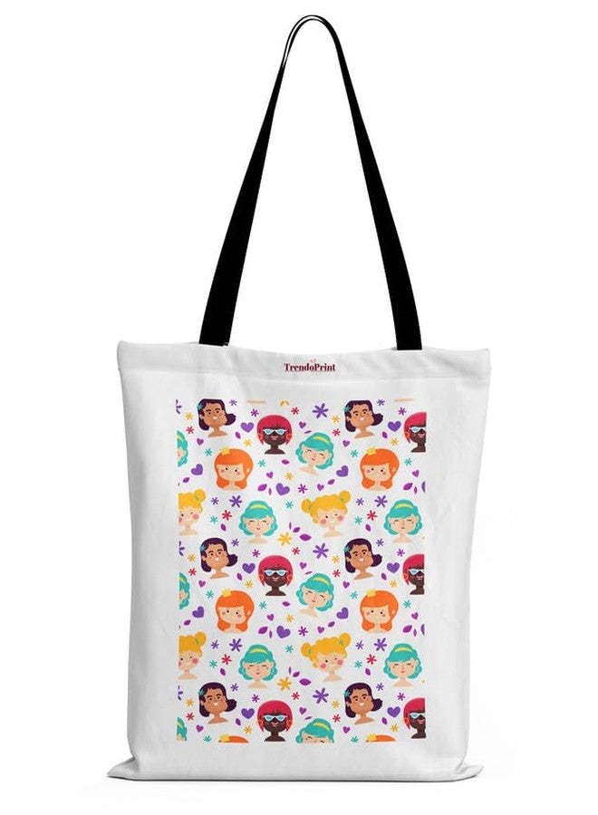 TrendoPrint Shopping/Grocery Bag, Multi-Purpose Bag, Sturdy Canvas Bag With 15Kgs Capacity Tote Bag For Women, College Bag For Girls (BTBN54) - Image 1