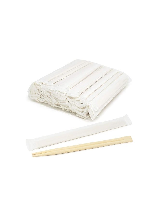 IDEAL PACK Bamboo Chopsticks – 20 cm (9 Inch) | 100 Pairs | Premium Quality, Individually Wrapped, Eco-Friendly Disposable Chopsticks for Asian Cuisine, Sushi, Noodles, and More - Image 1