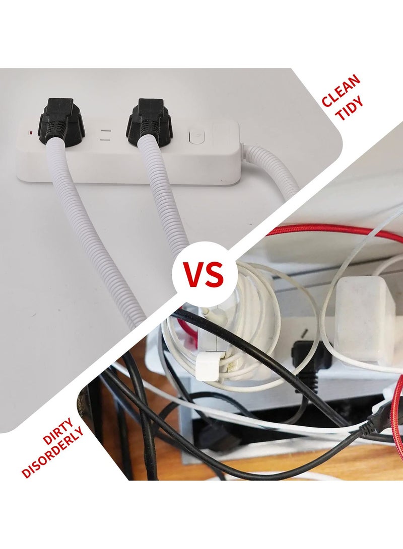 SYOSI Cord Protector Electric Wires Covers Wire Loom Tubing Cable Management Wire Loom Tubing Cord Protect Wires From Rabbits Cats and Other Pets for Computer Cord Organizer Office Home - Image 5