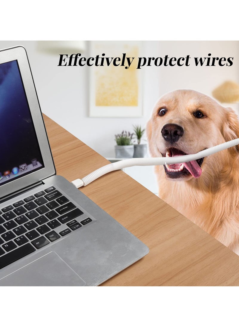 SYOSI Cord Protector Electric Wires Covers Wire Loom Tubing Cable Management Wire Loom Tubing Cord Protect Wires From Rabbits Cats and Other Pets for Computer Cord Organizer Office Home - Image 3