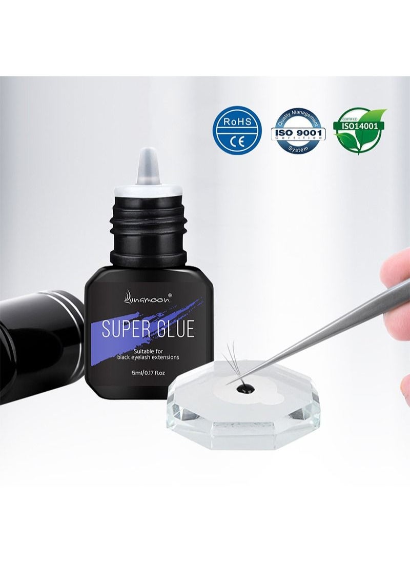 ARISON LASHES - Professional Eyelash Extension Black Adhesive 10ml/Ultra Strong Eyelash Extension Adhesive, Dries in 1-2 Seconds, Retains for Up to 8 Weeks/Unscented - Image 1
