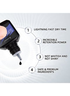 ARISON LASHES Professional Eyelash Extension Black Adhesive 10ml/Ultra Strong Eyelash Extension Adhesive, Dries in 1-2 Seconds, Retains for Up to 8 Weeks/Unscented  - Image 2
