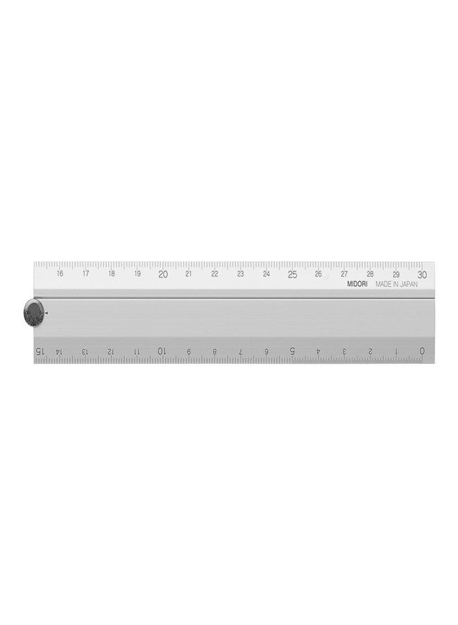 Midori Multi Aluminium Ruler 30cm Silver (42253006) - Image 2