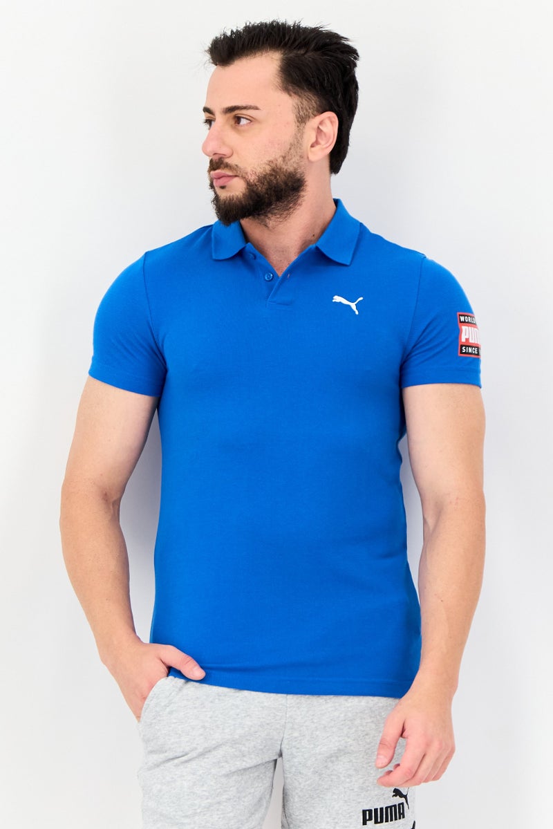 PUMA تي شيرت رياضي للرجال بأكمام قصيرة، خارجي، أزرق - Image 1