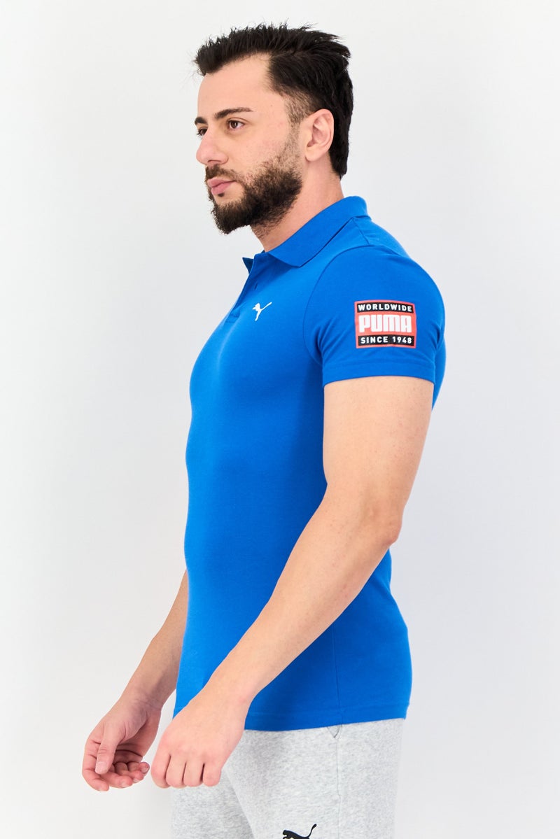 PUMA تي شيرت رياضي للرجال بأكمام قصيرة، خارجي، أزرق - Image 2