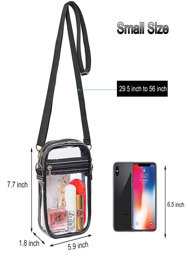 COVAX Clear Purse Bag for Stadium Events, Clear Crossbody Bag Stadium Approved for Concerts, Festivals (Black-S) - Image 5