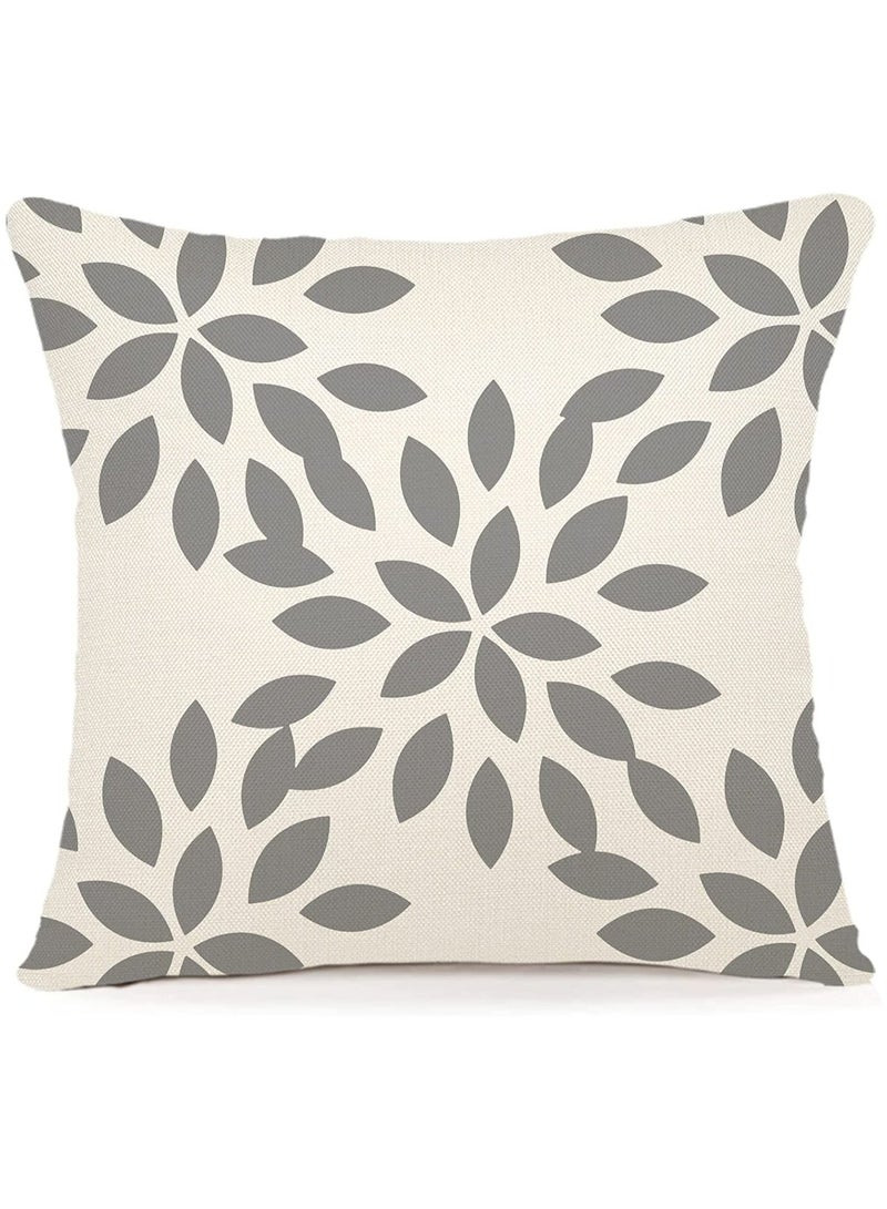 CMGTYYD Pillow Covers 18x18 Set of 4, Modern Sofa Throw Pillow Cover, Decorative Outdoor Linen Fabric Pillow Case for Couch Bed Car 45x45cm (Gray, 18x18,Set of 4) - Image 5