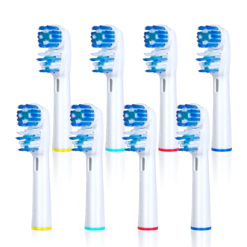 VWONST Replacement Brush Heads Compatible with Oral B- Double Clean Design, Double Clean Brush Heads, Compatible with Braun Oral-B Dual Clean Electric Toothbrush (8-Pack) - Image 1