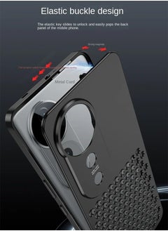 General Case Compatible with VIVO V40 Pro, Magnetic Metal Frame + Matte [Body Armor] [Honeycomb Heat Sink] Back, Non Slip Shockproof Case with Camera Protector  - Image 3