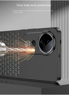 General Case Compatible with VIVO V40 Pro, Magnetic Metal Frame + Matte [Body Armor] [Honeycomb Heat Sink] Back, Non Slip Shockproof Case with Camera Protector  - Image 4