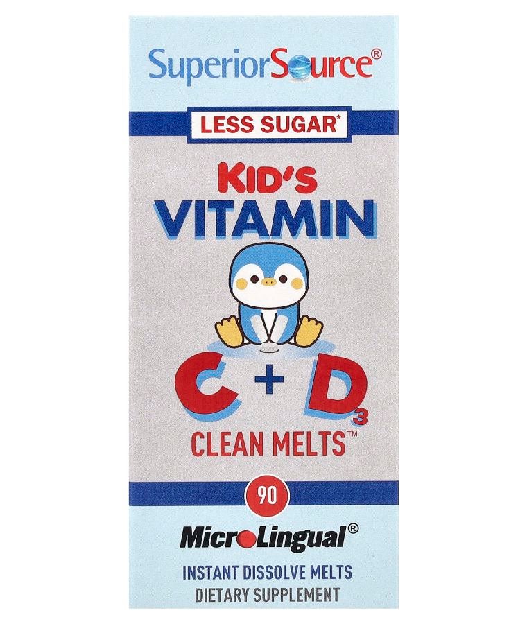 Superior Source Kid's Vitamin C + D3 Clean Melts™ 90 Instant Dissolve Melts