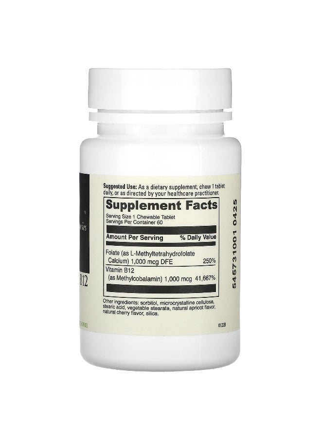 DaVinci Laboratories DaVinci Laboratories, Active Folate B12 Chewable, 60 Chewable Tablets  - Image 2