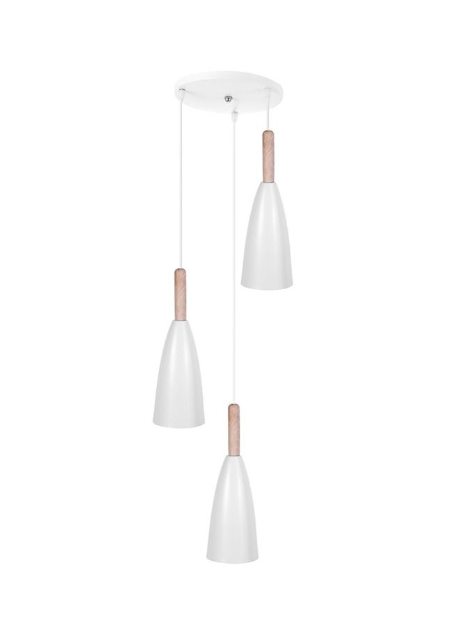 El Rawda Lighting Rocket Triple Ceiling Lamp | modern decorative LED E27 pendant light ceiling lamp hanging | suitable for any room | Color: White | Size: 70x26 cm - Image 1