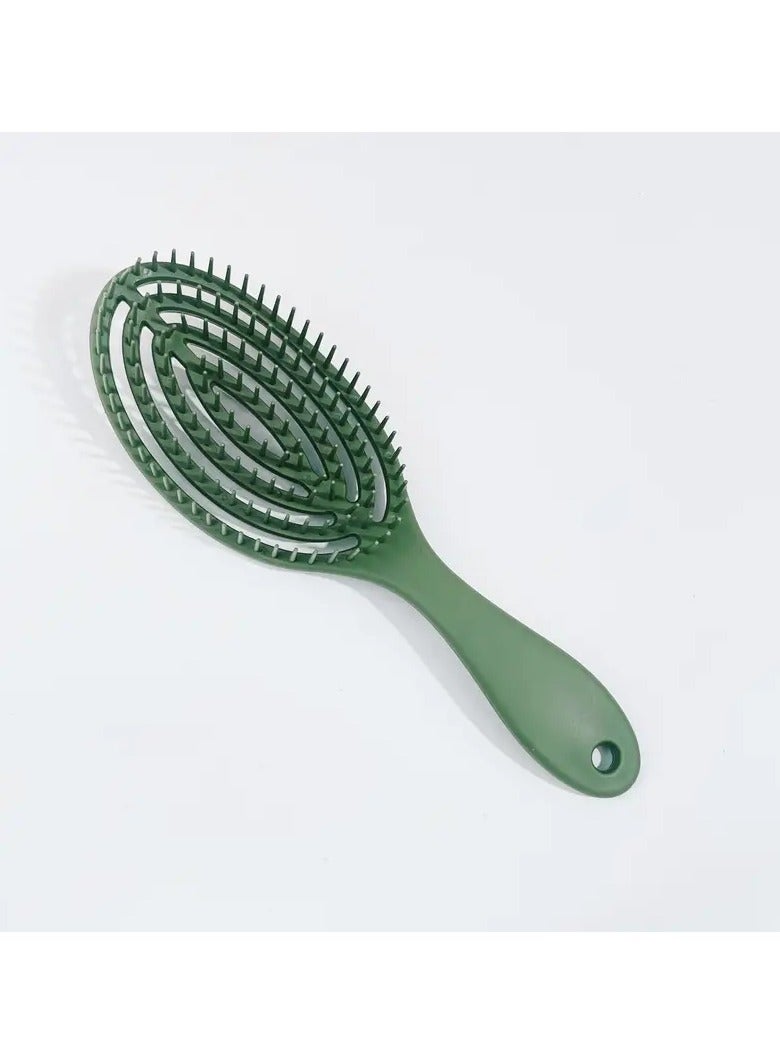 LANGMANNI [ Anti-static Scalp Massage Comb]  Hollow Out Hair Comb Scalp Massage Hair Brush Anti-static Comb Anti Knot Tangling Styling Brush - Image 1