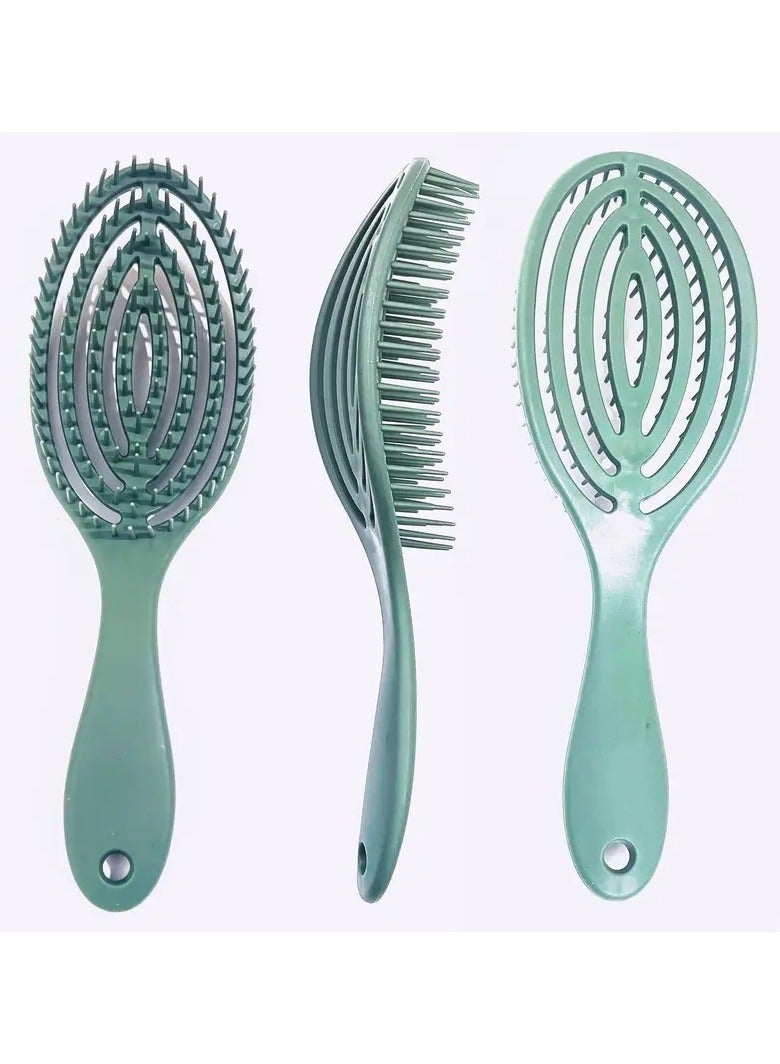 LANGMANNI [ Anti-static Scalp Massage Comb]  Hollow Out Hair Comb Scalp Massage Hair Brush Anti-static Comb Anti Knot Tangling Styling Brush - Image 3
