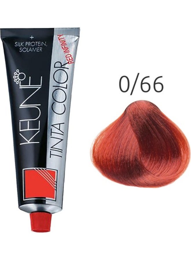 Keune Tinta Color Hair Dye No. 0/66 - Red Color - Image 1