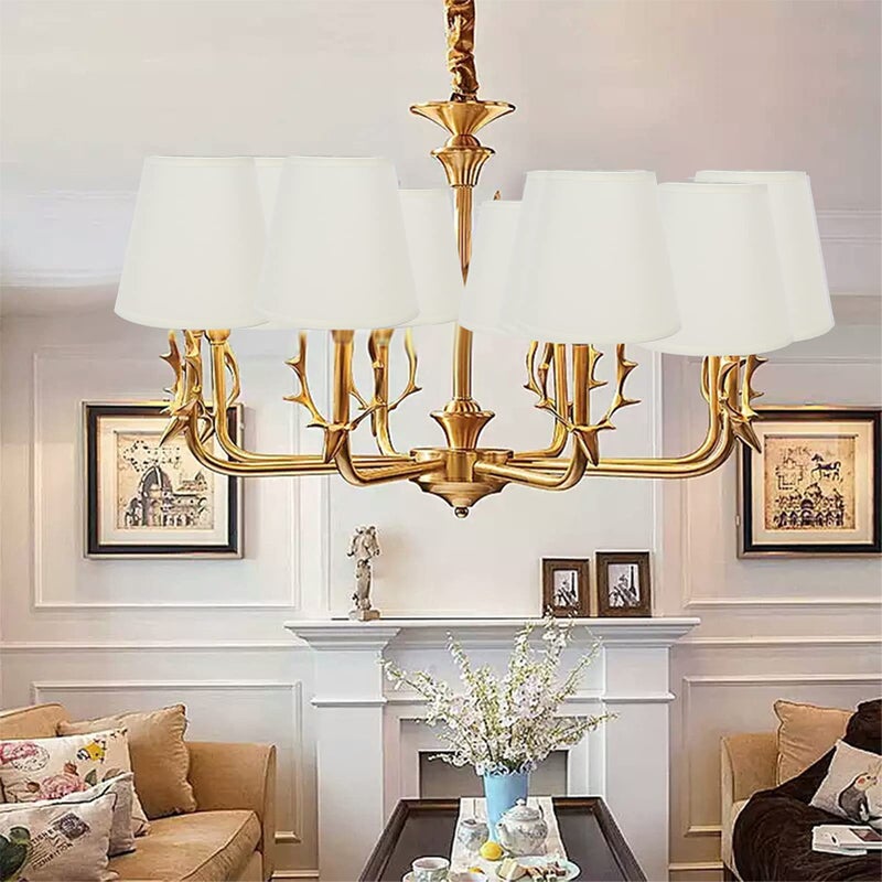 2PCS White Fabric Lamp Shade Small Replacement For Table Floor Wall Chandelier - Image 3