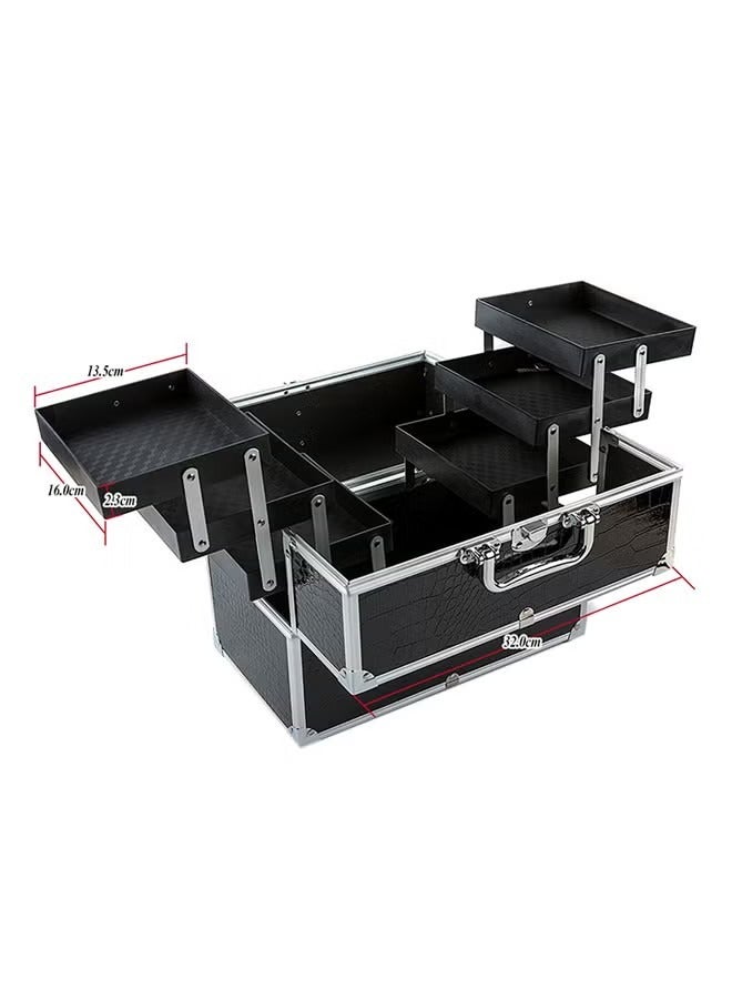 ORiTi Square Shaped Cosmetics Storage Bag Black/Silver - Image 3