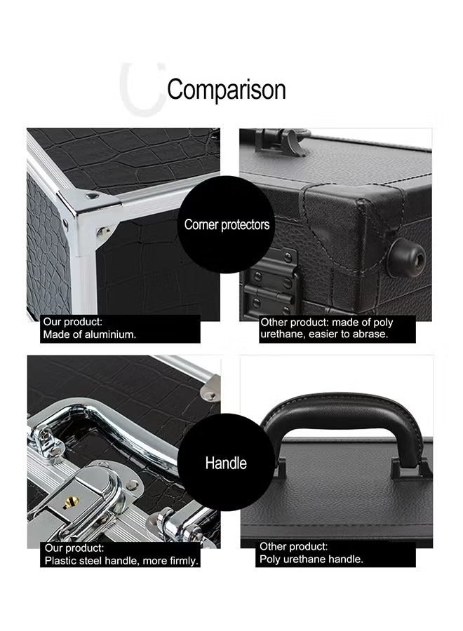 ORiTi Square Shaped Cosmetics Storage Bag Black/Silver - Image 5