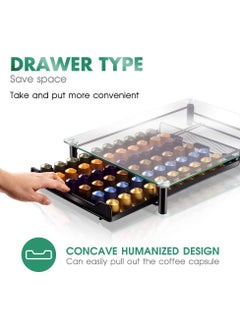 URbazaar Coffee Capsule Holder Storage Drawer and Coffee Maker Stand Coffee Pouch Holder Storage Drawer Black Holds 60 Coffee Pouches  - Image 4