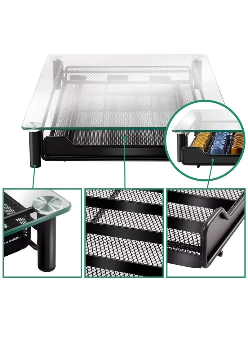 URbazaar Coffee Capsule Holder Storage Drawer and Coffee Maker Stand Coffee Pouch Holder Storage Drawer Black Holds 60 Coffee Pouches  - Image 3