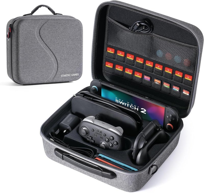 CENXI Switch 2 Carrying Case for Nintendo Switch 2 (2025), Large All in One Hard Travel Case with Game Card Slots, Portable Protective Carry Bag for Switch 2, Pro Controller and Other Accessories - Image 1
