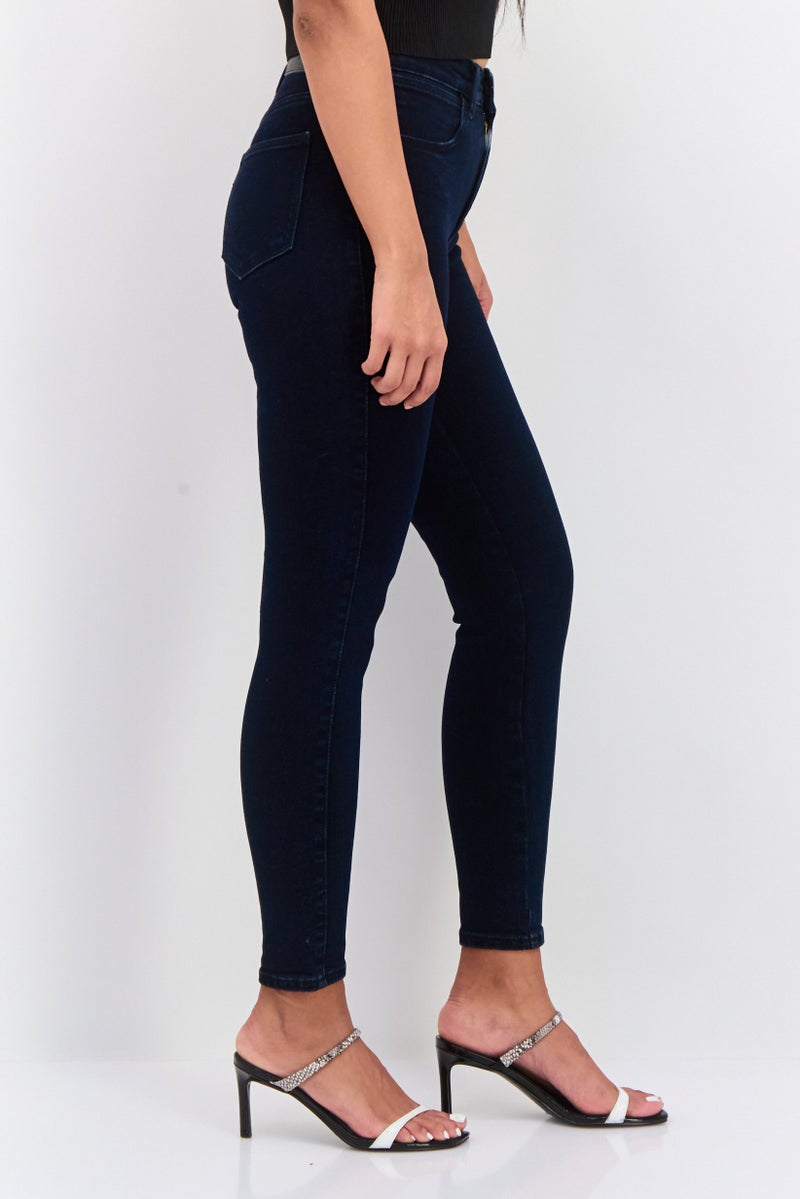 Wrangler Women Regular Fit Washed Denim Jean, Blue - Image 2