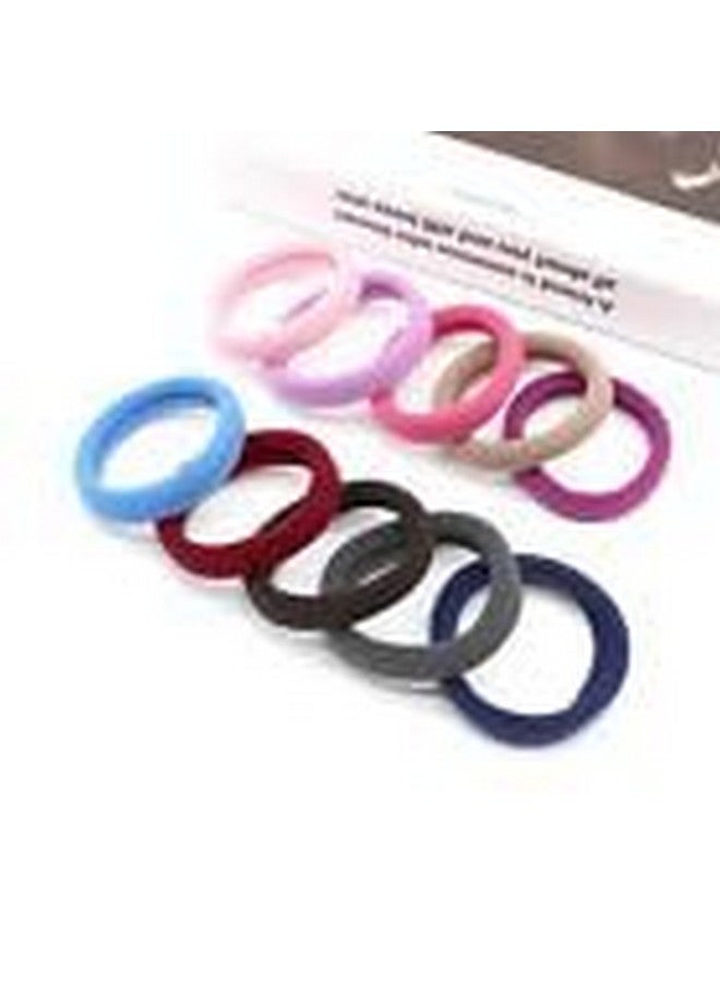 Blubby 30 Mixed Color Soft Seamless Elastic Hair Ties - Large Ponytail Scrunchies for All-Day Comfort and Style - Image 4
