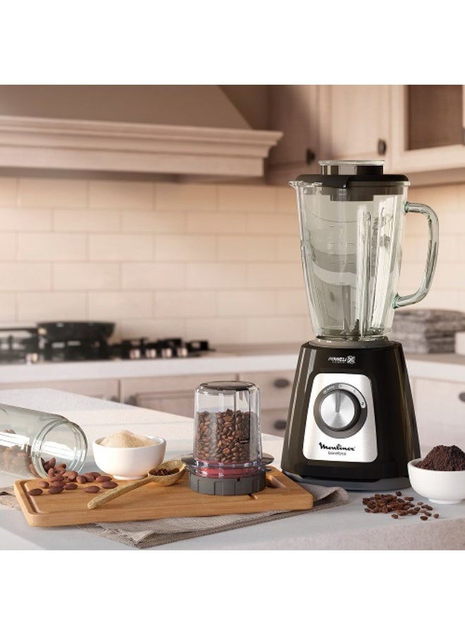 مولينكس Moulinex Blendforce Blender, 800 Watt, Glass Jar 1.75 Liters, Grinder and Chopper - LM4358EG 1.75 L 800 W LM4358EG - Image 4