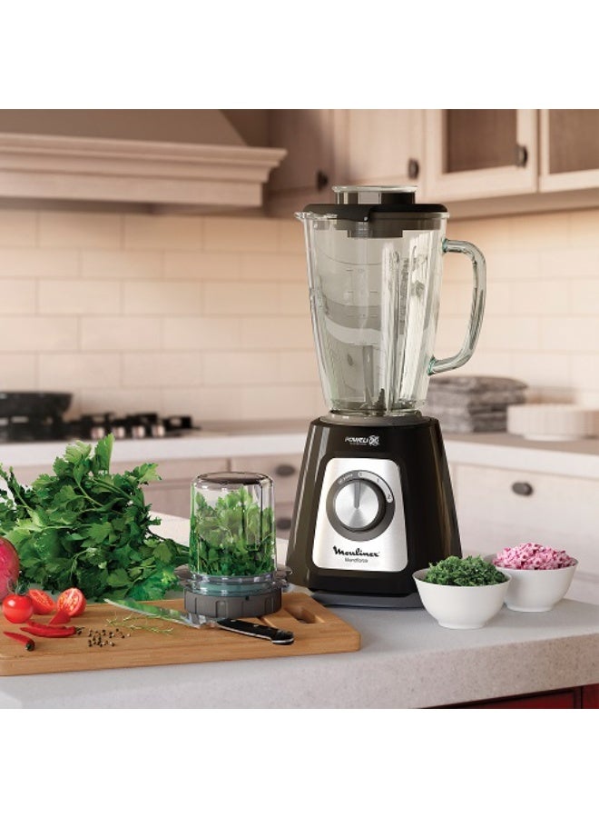 مولينكس Moulinex Blendforce Blender, 800 Watt, Glass Jar 1.75 Liters, Grinder and Chopper - LM4358EG 1.75 L 800 W LM4358EG - Image 5