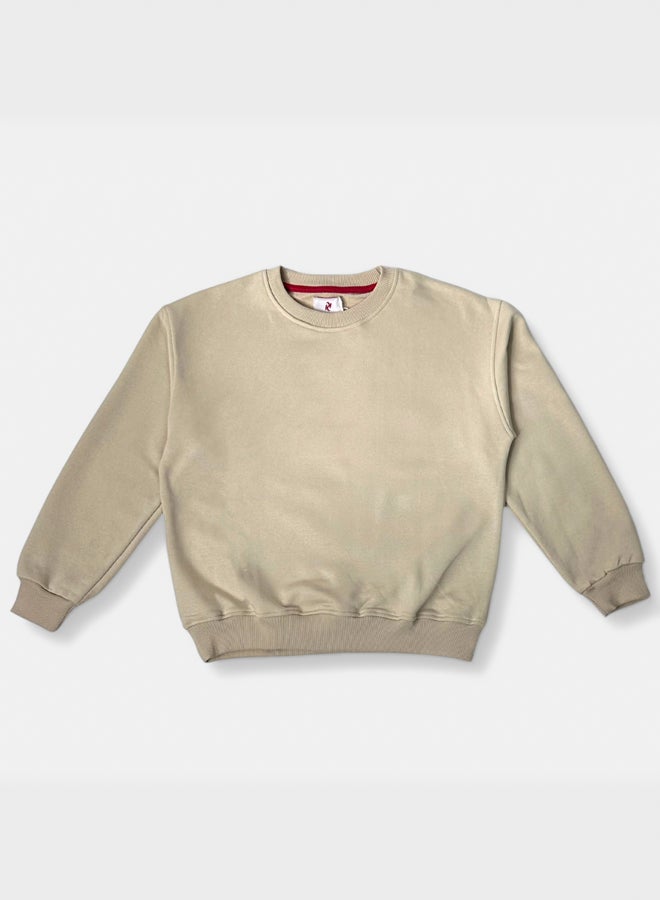 Kiddo Kids Unisex Essential Beige Sweatshirt