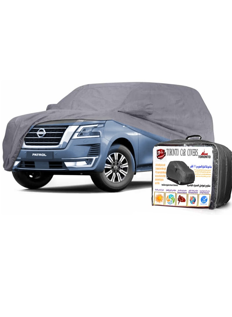تورنتو غطاء سيارة لجميع الظروف المناخية في الإمارات – مناسب لسيارات لكزس LX570 / LX600 / LC200 / LC300 (2008–2024) و نيسان باترول – حماية من الحرارة والغبار والأشعة فوق البنفسجية والمطر - Image 1