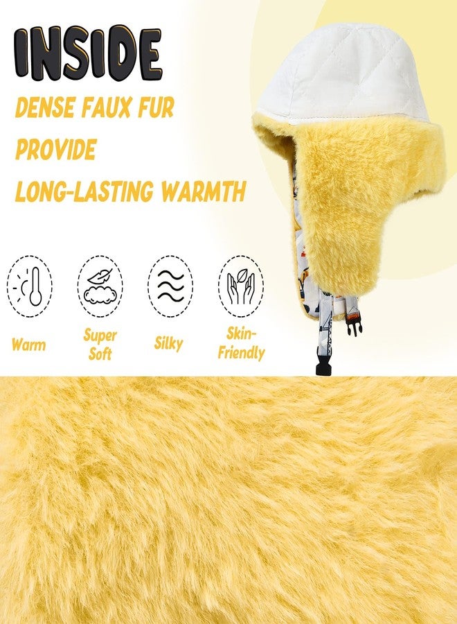 WAWSAM Toddler Winter Hat for Boys Girls Waterproof Warm Baby Toddler Fleece Beanie Hats (US, Age, 2 Years, 8 Years, Yellow Truck) - Image 4
