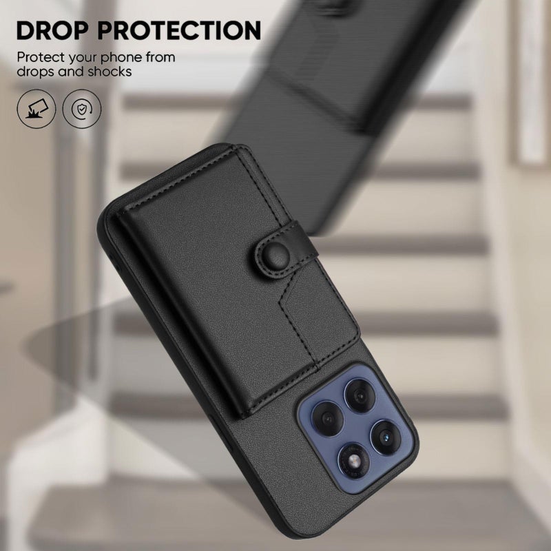 إيروريكس جراب هاتف مضاد للسرقة مزود ببطاقة RFID لهاتف Motorola Edge 60 Fusion / Edge 60 (أسود) - Image 4