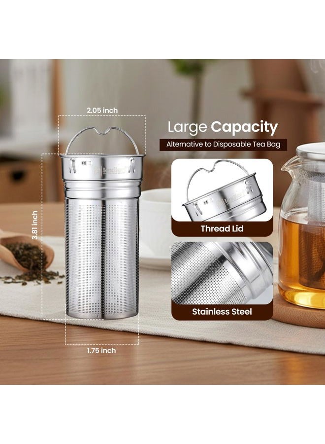Lexlion Water Bottle Tea Infuser for Loose Leaf Tea — Reusable & Portable Stainless Steel Infuser for Fruit, Coffee, Green Tea, Iced Tea, Herbal Tea, Black Tea — Round Tea Strainers & Filters-(1 Pack) - Image 5