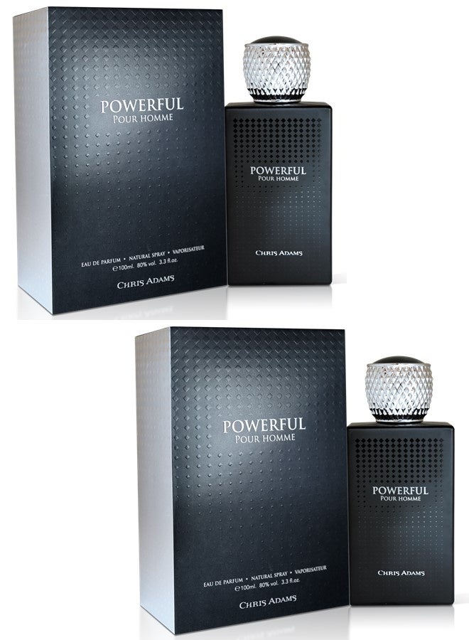 كريس أدمز عبوة من عطرين كريس آدامز القوي للرجال 100 مل عطر قوي يدوم طويلاً يمنحك الثقة والقوة - Image 1