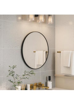NZONE STORE Elegant circular wall mirror with black frame || 80 cm  - Image 3