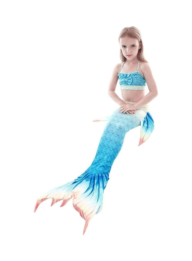 NIBEMINENT 3-Piece Mermaid Swimming Costume Set 120cm - Image 4
