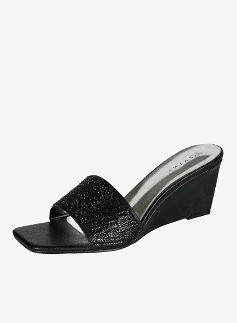 Zayna Black 221-59 Zayna Ladies  Wedge Heel Slip on 18F2248-21 Black for Women | Best Price UAE