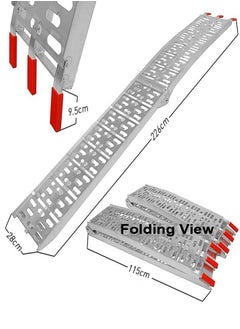 Lightweight Portable Folding Pickup Truck Aluminum Ramps 340 KG Powersports Loading Ramps for Trucks ATV UTV Bike Trailer Lawn Mover Motorcycle Pickup Ramp for Outdoor Sports 28x226 cm - pzsku/Z733AF77403F2B1AE5DC1Z/45/_/1700297915/6905a977-46c4-49ad-96ad-e402d8cb8faf