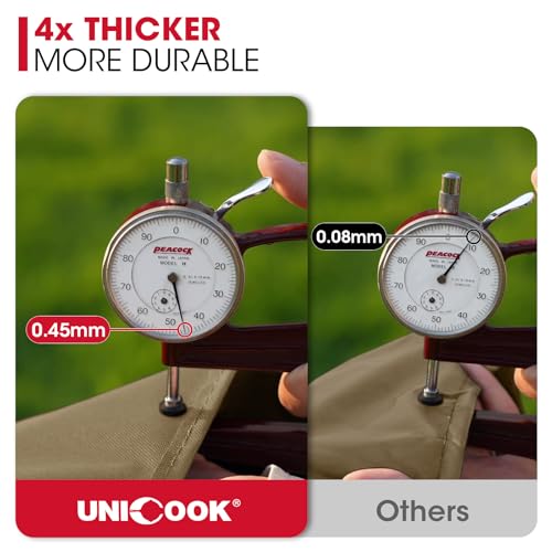 Unicook 55 Inch Grill Cover for Outdoor Grill, Heavy Duty Waterproof Gas BBQ Cover with Sealed Seam, Rip and Fade Resistant Barbecue Covering for Weber Nexgrill Charbroil, Neutral Taupe - Image 4