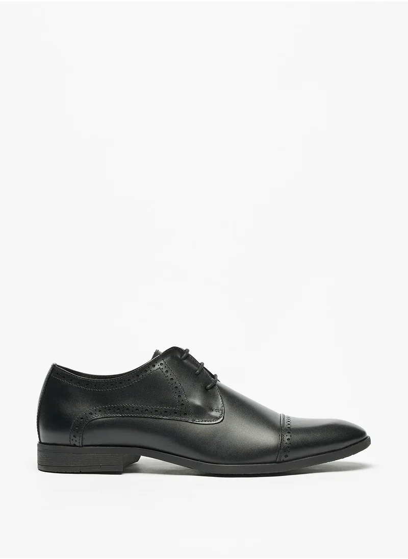shoexpress Mens Perforated Lace Up Derby Shoes