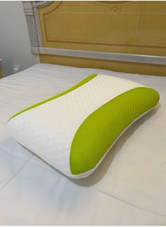 MAXQON Set Of 2-Aloe Vera Infused Memory Foam Pillow With Removable Cover - Hypoallergenic & Breathable- 60x40x12cm  - Image 4