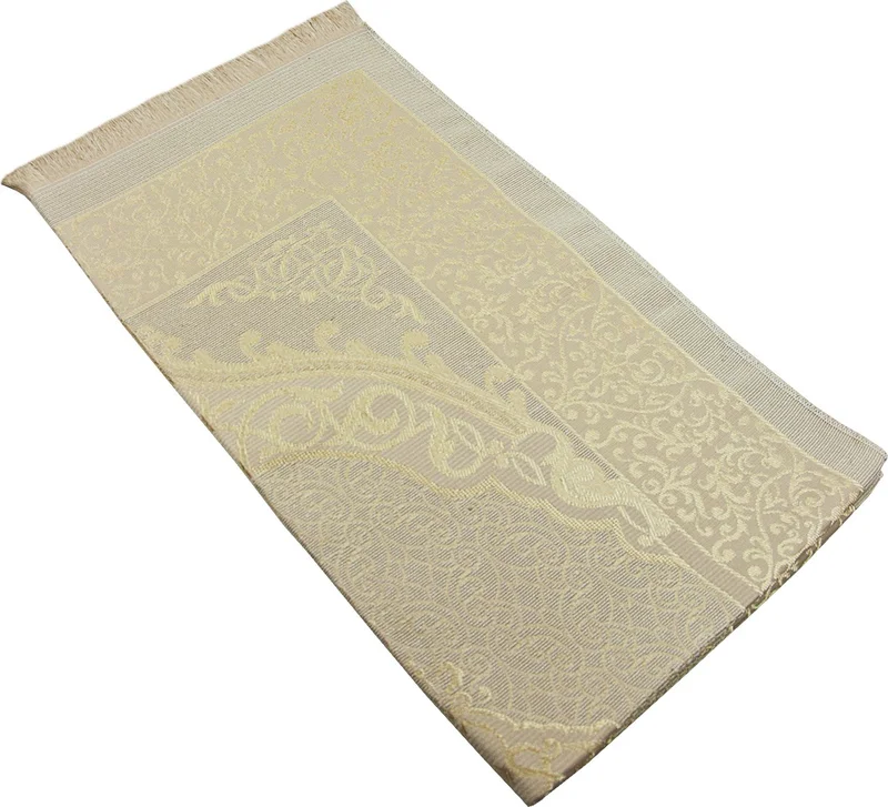 ايهفان Ihvan Canım Special Cylinder Boxed Set with Prayer Mat and Pearl Prayer Beads for My Mother - Cream Color