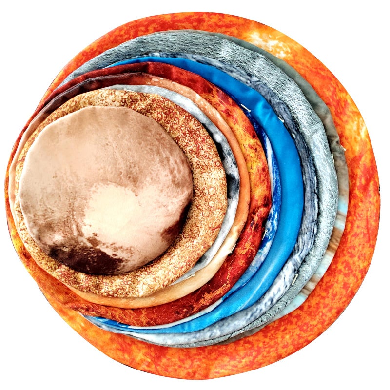 Qupace 11 Pcs Planet Decor Space Pillows Case for Kids Roomï¼ŒRound Pillow Covers for Sofa Couch,Space Decor Outer Space Room Decor Cushion Cover Outer Space Souvenir for Boys - Image 5