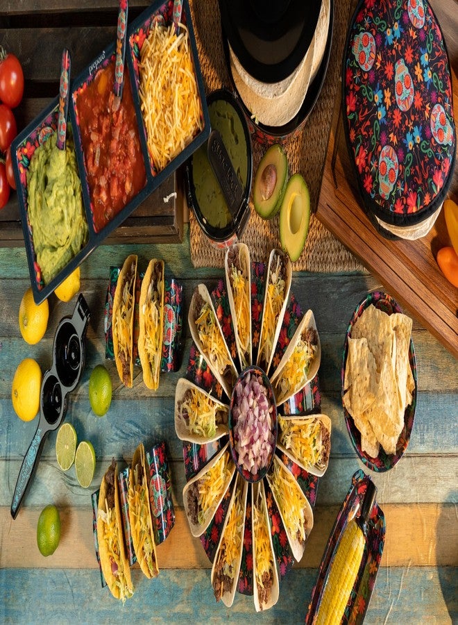 Prepara Day of the Dead Taco Prep Bowl, Black - Image 4