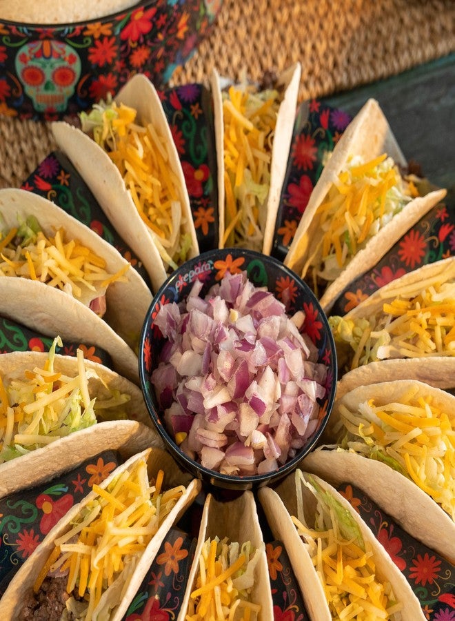 Prepara Day of the Dead Taco Prep Bowl, Black - Image 3
