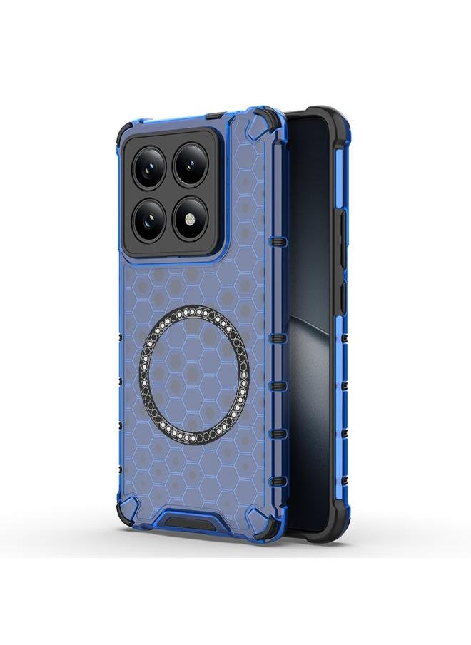 For Xiaomi 14T Pro 5G Global Honeycomb Magnetic Ring Shockproof Phone Case(Blue) - pzsku/Z733B937AE01E51D6B87FZ/45/_/1739616726/162879c7-f798-43cc-801d-3766669c9f23